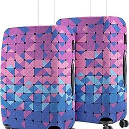 Eco Friendly Polyester Set of 2 Protective Luggage Covers (Pink and Blue)(55 & 65 cm)-image-43