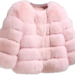Women's Faux Fur Coat Fall Winter Clothes Jacket Outwear Casual Short Warm Pink L | Clothing Shoes & Accessories | Womens Clothing | Coats & Jackets-image-29