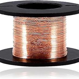REES52 Enameled Copper Wire Magnet Winding Wire, 0.1mm Wire Copper Wound Wire Enamel Repair Wire Length 15m for Connecting or Soldering-26