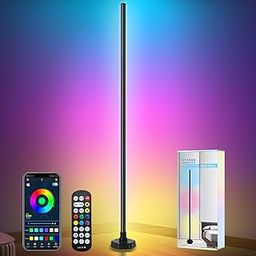 Moforoco Corner Floor Lamp - Smart RGB LED Corner Lamp with App and Remote Control, Scene, Music Sync, Timer Setting - Ideal for Living Rooms, Bedrooms, and Gaming Rooms-image-27