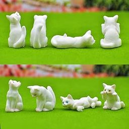 ProKart Miniature Model Cat White 4Pcs (C1164-4/5/6/8) C1164-A-4