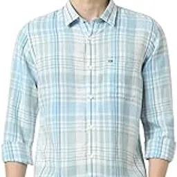 peter england Men's Checkered Slim Fit Shirt-picture-34