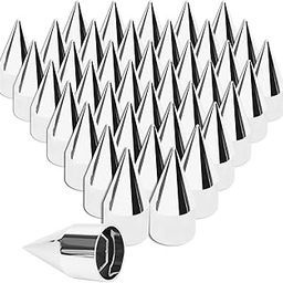 33mm Chromed Spike Lug Nuts Covers (40, 33mm x 4 1/4" Push On)-image-0