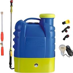 Odyssey Sprayer Battery Sprayer (16 Lt) | 12V X 8Ah Battery | Free Spray Gun & LED Bulb | Heavy Duty Plastic Tank | High-Pressure Pump | 4 Nozzles | for Agriculture, Farming, Gardening & Pest Control-image-48