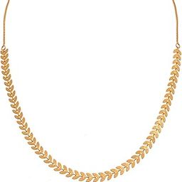 Traditional One Gram Gold Plated Leaf Design Chain for Women & Girls,Valentine-image-42
