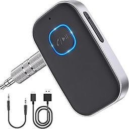 WOCBUY Bluetooth Car Adapter, WOCBUY 3.5mm AUX Bluetooth Receiver for Music Streaming, Wireless Music Audio Adapter with Built-in Mic, Home Stereo, Speakers (Handsfree Car Kits, 16H Playtime)-image-36