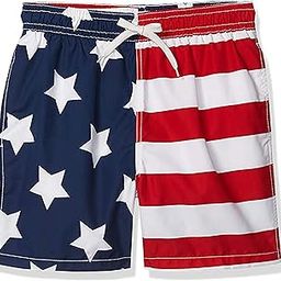 Men's USA Flag Patriotic Volley Swim Trunks, Red White/Blue, XX-Large-image-27