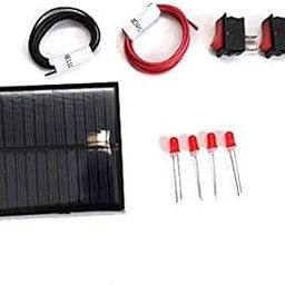 GoBagee® 6v-100 Mah DIY Solar Panel in Square Shape with 4 LED, 2 on/Off Switch, 2 Meter Wire (70 x 70 x03 mm)-picture-17