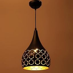 DarkVision Hanging Lights for Living Room/Pendant Lights for Ceiling/Hanging Lamps for Home Decoration/Decorative Hanging Lights,Metal (Balloon Blk 3 Cut (Without Bulb)-image-58