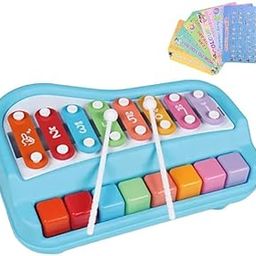RIAAN KHILONA Kids 2 in 1 Musical Xylophone and Mini Piano Educational Musical Instruments Toy Set for Boys Girls (Multicolor)-image-62