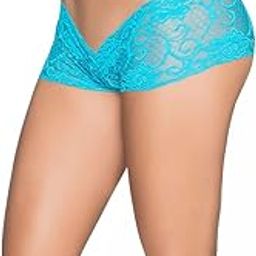 PinkZaar Women's Boyshorts Panty | Soft Lace Underwear | Free Size Fit to S/M/L | Stylish & Comfortable Light Blue-image-77