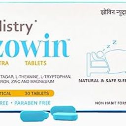 Charak Vedistry Zzowin Tablets|Melatonin 5 Mg,Magnesium,Tagar Sleep Supplement|Sleep Faster,Better And Wake-Up Fresh|Clinically Tested|Safe & Non-Habit Forming - 1 Count,30 Capsules-30