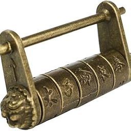 THE STYLE SUTRA Chinese Old Style Carved Word Password Padlock Locks-42