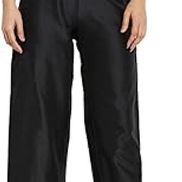 Women Silk Drawstring Ijar Straight Pant Cotton_Black-image-3