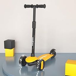 Baybee Alpha Kick Scooter for Kids, Smart 3 Wheel Kids Scooter with 4 Height Adjustable Handle, Runner Scooter with Led PU Wheels & Brake, Skate Scooter for Kids 3 to 10 Years Boys Girls (Yellow)-image-64