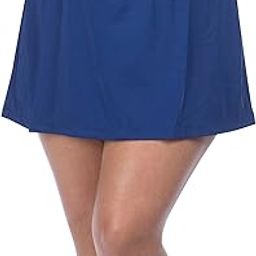 Women's Plus-Size Solid Tricot Skirted Bikini Bottom-image-38