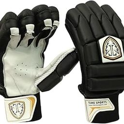 Time Sports Cricket Batting Cut Finger Gloves for Men - Performance Lightweight (Black)-image-55