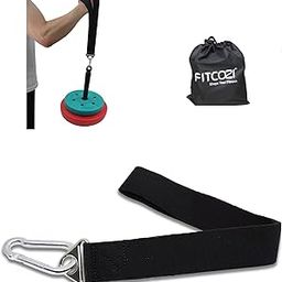 Fitcozi Exercise Strap - Gym Arm Wrestling Strap Belt, Nylon+Steel, Black-image-3