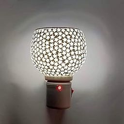 Star Pattern Ceramic Table Lamp with Light, 20cm Height-image-49