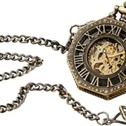 Roman Numerals Scales Gift Vintage Pocket Watch for Holiday Boys Fathers Day brown|Jewelry & Watches | Watches Parts & Accessories | Pocket Watches|1 pocket watch-image-2