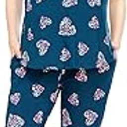 Women's Cotton Heart Printed Nursing & Maternity Night Suit Pajama Set Of Top & Pyjama Feeding Night Dress 5801-picture-9