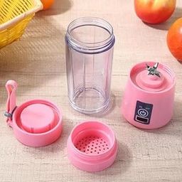 The RETAKE Portable USB Electric Juicer Blender, 380ml, Pink, 6-Blade Mixer Cup with Protein Shaker-image-88