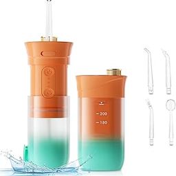 Smart Water Flosser with 200ml water tank capacity, Oral Flosser Portable & Rechargeable, Cordless Dental Flosser, IPX7 Waterproof, 4 Nozzles, 3 Modes, Flossing at Home and Travel-picture-15