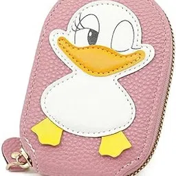 samtroh Fashion Cute Cartoon Duck Card Bag Mini Storage Coin Bag Wallet Bag with Multiple Card Slots Wallet for Women (Pink)-picture-13