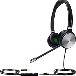 Yealink UH36 Series Headset, Wired Dual-Ear, USB A and 3.5mm Jack connectivity, Noise-canceling Microphone, MS Teams Certified, 330 Degree Bendable Boom arm, LED Indicator (UH36 Dual Teams), Black-15