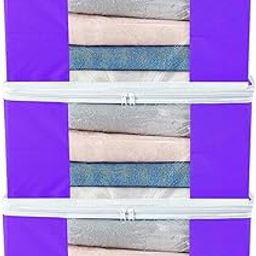 Shaping Fabric Garment Cover Non-Woven 90 GSM with Transparent Window & Double Metal Zipper – Pack of 3 | Dustproof Clothes Storage Bag for Sarees, Suits, Jackets, Shirts SCXLRL1582493517524148524150-image-84