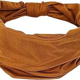 ™ Wide Stretchy Headband Soft Headwear Hair Band for Women Men Running Cycling Brown-picture-33