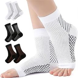 Compression Socks for Men – 3 Pairs Pain Relief Socks for Plantar Fasciitis, Swollen Ankles & Varicose Veins – Foot Alignment Socks for Men with Enhanced Foot Support and Circulation Boost（L/XL）-14
