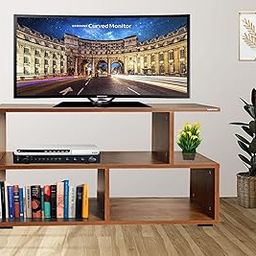 Engineered Wood TV Table Centre Unit | Visual Feature of a Room | Home Decoration, Modern | Comfort and Usability | Multipurpose Storage Table (Wallnut Finish)-0