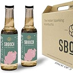SBOOCH - Indian Sparkling Kombucha Tea | Rice & Pandan Flavor |275ml Pack of 3| Gut-Friendly Beverage | Antioxidant-Rich Zero Preservatives | Alcohol-Free Fermented Tea | Vegan & Gluten-Free-image-61