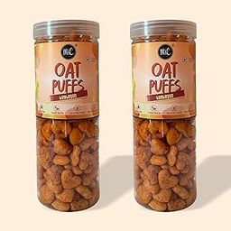 IRIE Oats Puffs Barbeque | Crunchy Healthy Snack | High Fiber & High Protein Snack | Gluten-Free | No Preservativees | Party Essential - Pack of 2 (110g Each)-49