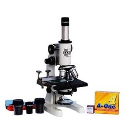 E.S.A.W Medical Microscope with 50 Blank Slides and Cover Slips (Contains 10x,45x and 100x Oil Immersion Objectives, 10x and 15x Wf Eye-Piece) (White)-image-1