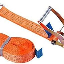 Qadar Heavy Duty Cargo Lashing Belt - 5 Ton Capacity, 50mm x 6m Polyester/Nylon Ratchet Belt for Secure Transport - Orange, Compliant with Industry Norms-image-9