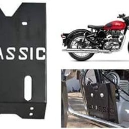 WHEETOYKART Engine Guard Plate Classic Heavy Duty Bike Engine Guard for Bullet, Pack of 1, Black-image-9