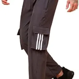 TrybeX Polyester Solid Regular Fit Cargo Track Pants or Sports Lower or Trackpants for Man with Side Zipper Pockets Multipurpose Activewear Trouser for Gym Running Sports Casual and Active Wear-picture-37