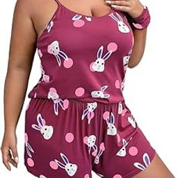 Night Suit Set for Women | Printed Satin Top & Shorts Set for Women Pink-image-83