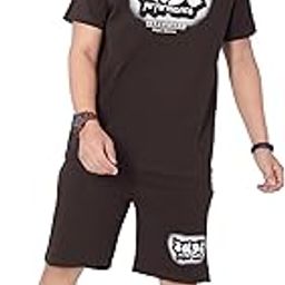 Cotton T-Shirt and Shorts Set for Men,Night Wear for Men,Men's Pyjama Set M113-picture-33