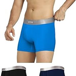Men's Illuminati Micromodal Regular Fit Colorblock Antimicrobial Trunks with No Marks Waistband (Pack of 3)-image-17