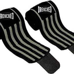DRENCHED Weight Lifting Wrist Wraps with Thumb Loop for Weightlifting Men, Women | Gym Wrist Wraps Powerlifting Wrist Support for Weightlifting | Gym Accessories (Black-Grey)-image-56