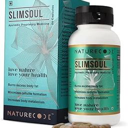 Nature Code SlimSoul Ayurvedic Capsules - Garcinia Cambogia, Green Tea & Green Coffee for Weight Management & Metabolism Support – 60 Veg Capsules-image-33