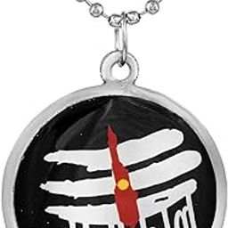 Silver Plated Mahakal Shiva Fancy & Stylish Religious Pendant with Chain Necklace Locket for Men and Women-9