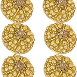 TRIPIN Antique Alloy Round Button for Coat Blazer Suit, Sherwani and Indian Dresses Sports Coat Uniform Jacket Beautiful Ethnic Classy Design (Pcs - 6) (LT.Brown)-image-61