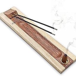 CALMVEDA Agarbatti Stand with Ash Catcher - 100% Sheesham Wood Handmade Incense Holder | Holds 2 Incense Sticks and Cones (11.5 Inch)(Conical)-image-73