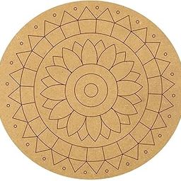 BA BHANDERI ART 2 Pcs Pre Marked Wooden MDF Shapes Cutout for Crafts Work 5.9 * 5.9 inch-image-86