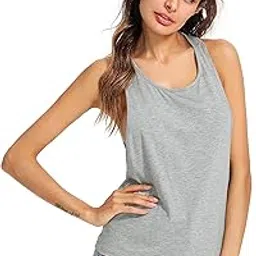 the blazze Women's Sleeveless Loose Fit Racerback Yoga Workout Tank Top-picture-43