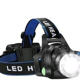 AADCART Headlamp Flashlight, Rechargeable Led HeadLamp, IPX4 Waterproof T6 Headlight with 4 Modes and Adjustable Headband, Perfect for Camping, Hiking, Outdoors, Hunting-11